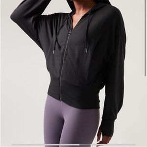 Athleta Balance zip up Sweatshirt black